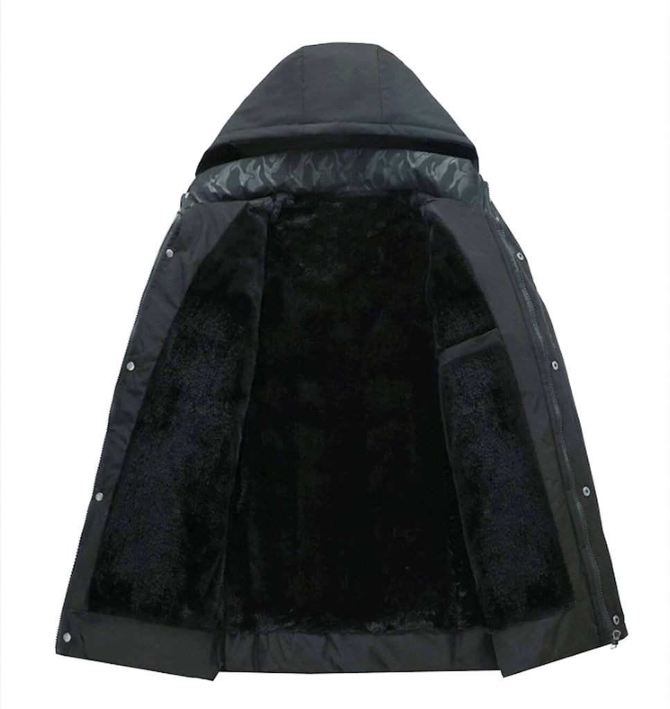 Mens Jacket with Detachable Hood