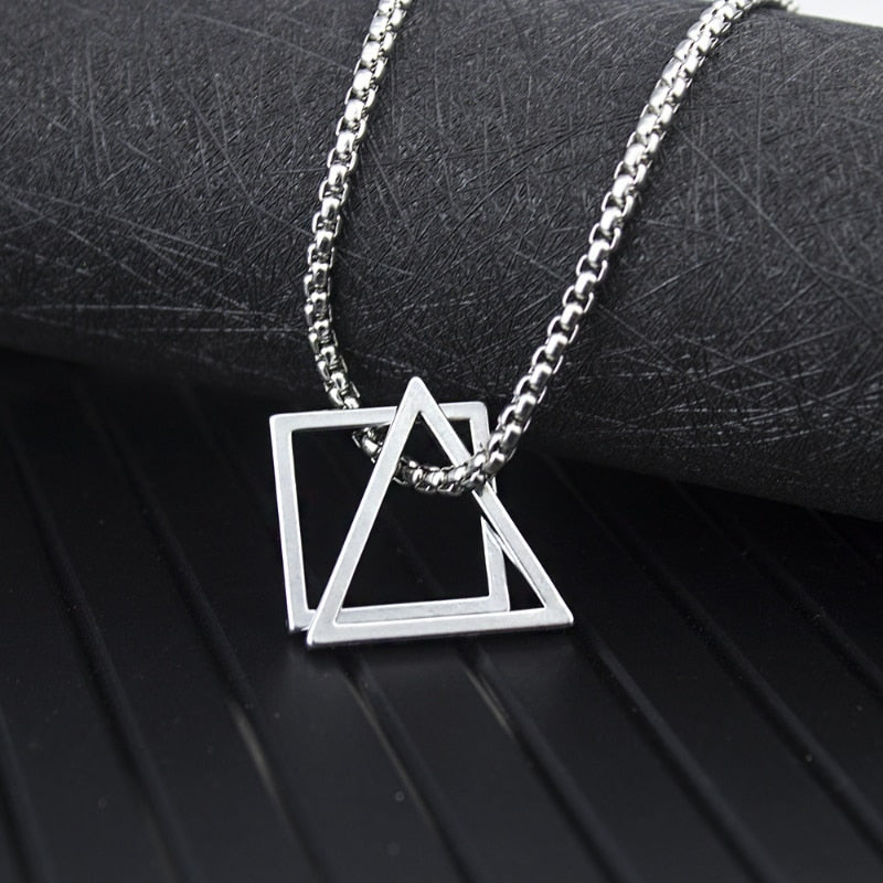 Geometry Triangle and Square Necklace