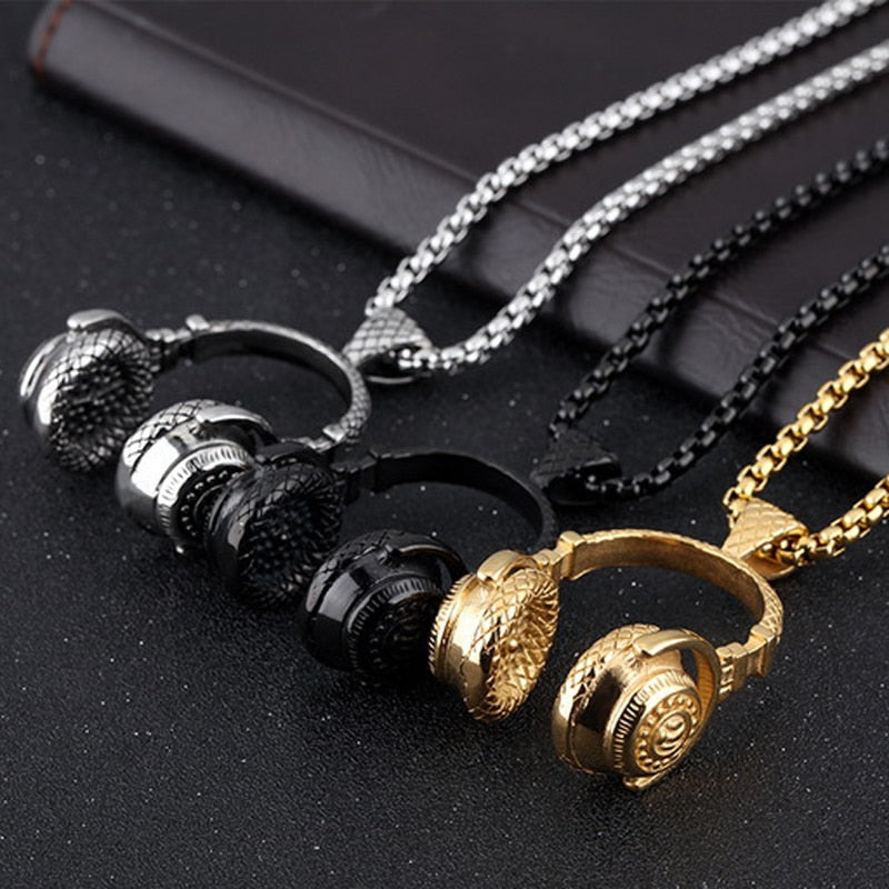 Hip Hop Headphone Necklace