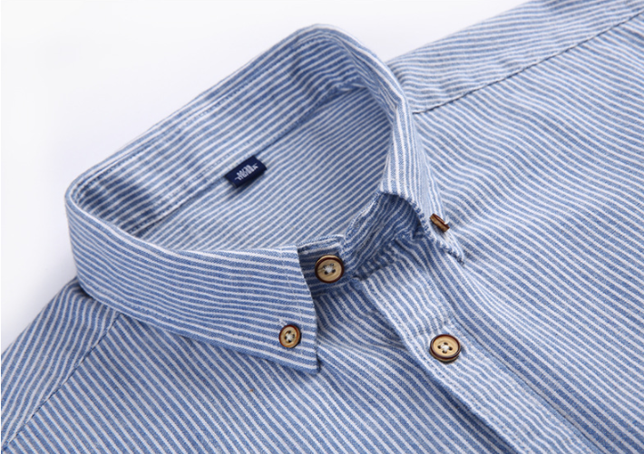 Mens Pinstripe Short Sleeve Shirt