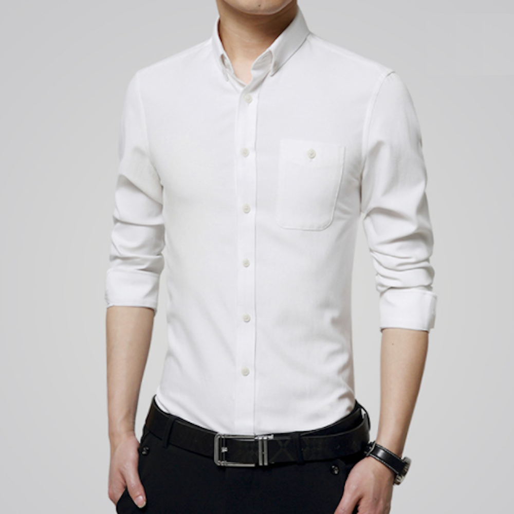 Mens Long Sleeve Casual Oxford Shirt