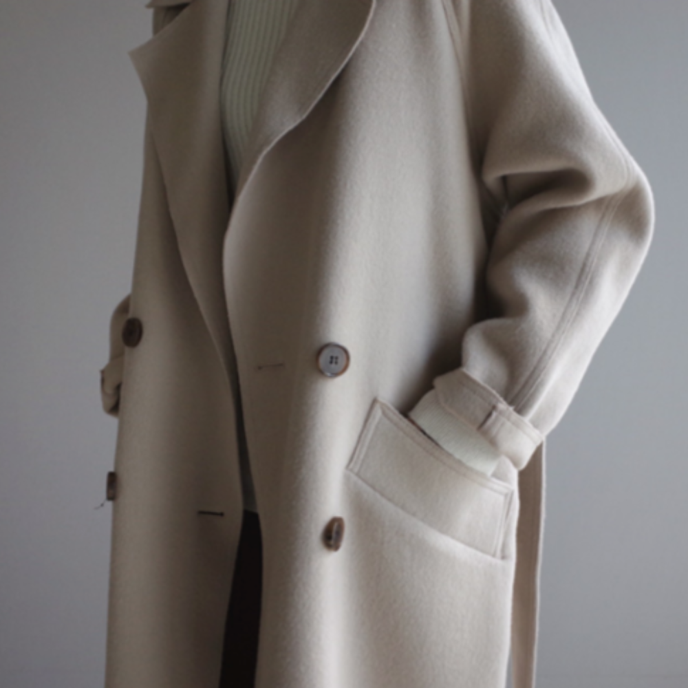 Womens Long Belted Coat