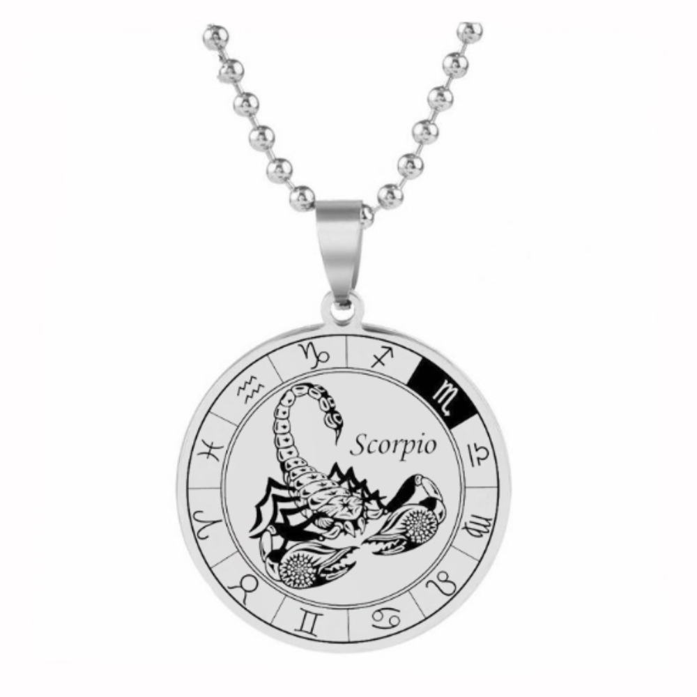 Horoscope Round Pendant Necklace