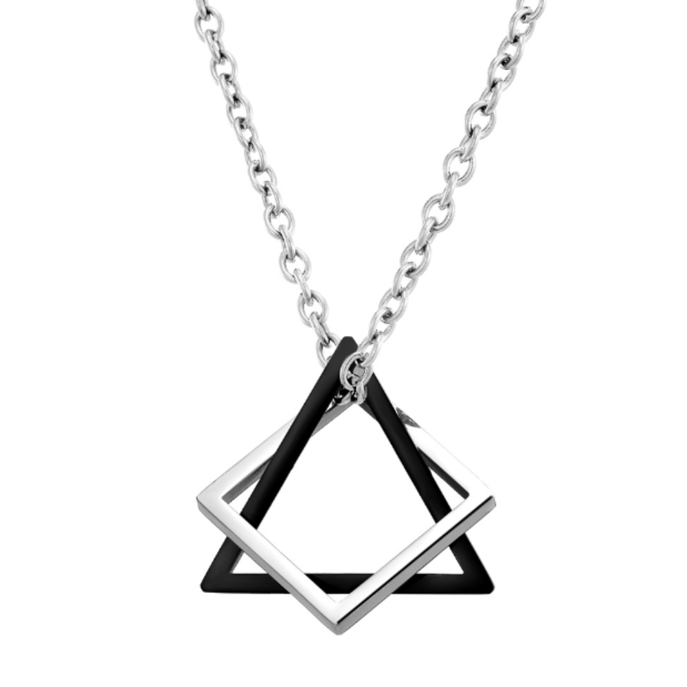 Geometry Triangle and Square Necklace