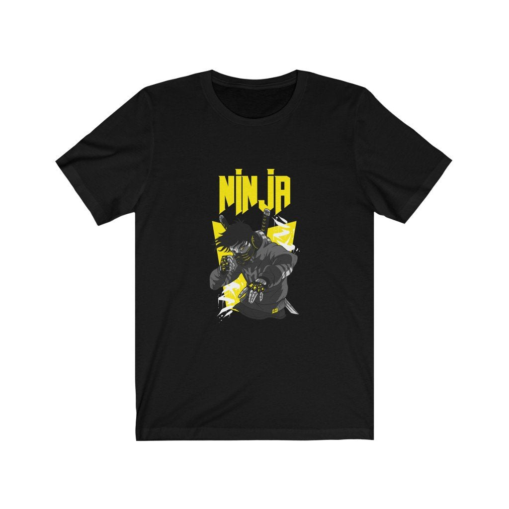 Mens Yellow Ninja Graphic T-Shirt