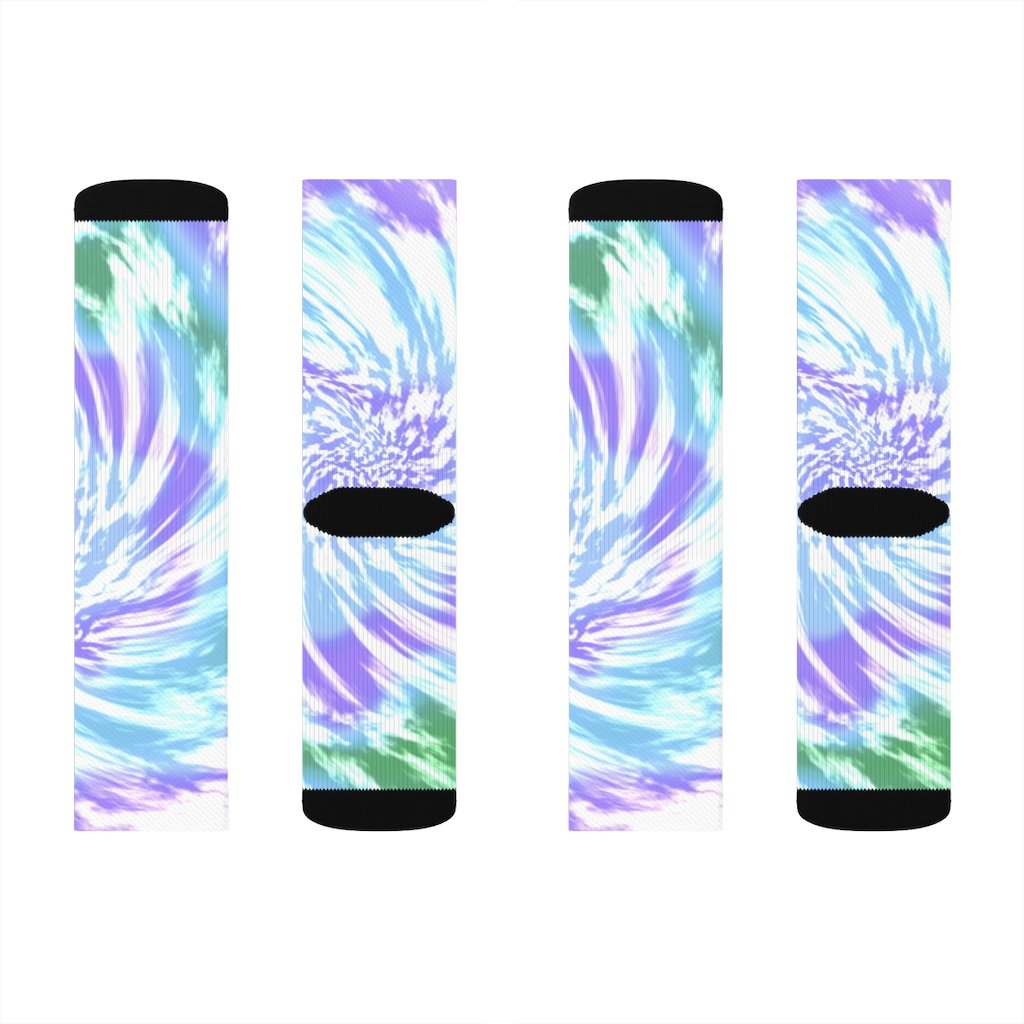 Purple Tie Dye Novelty Socks