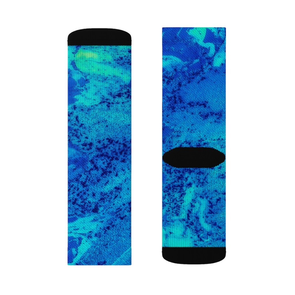 Neon Blue Novelty Socks