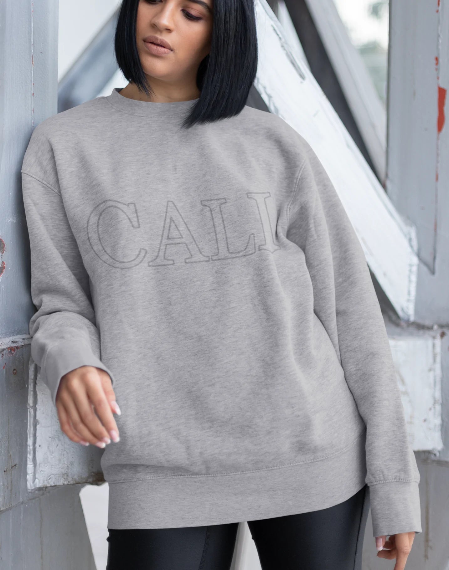 Womens Gray Cali Logo Sweatshirt