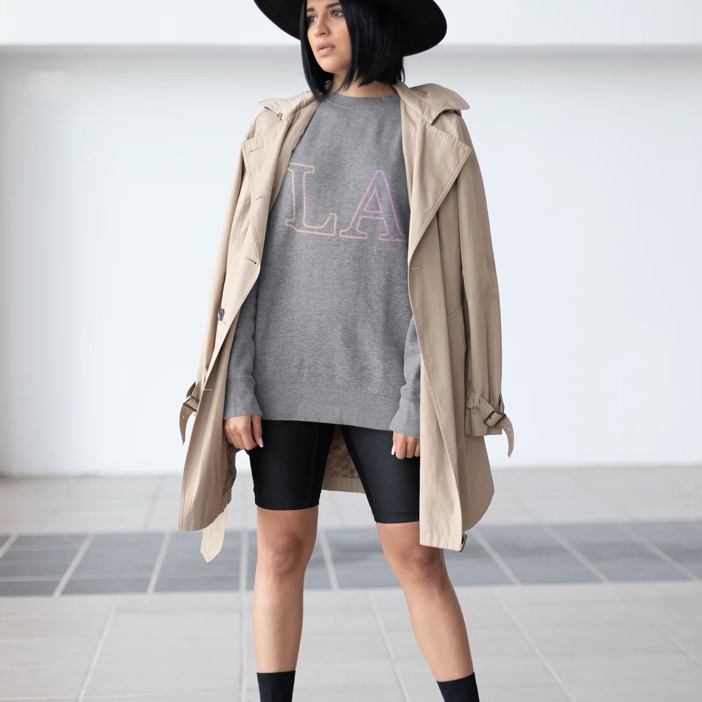 Womens LA Gradient Logo Sweatshirt