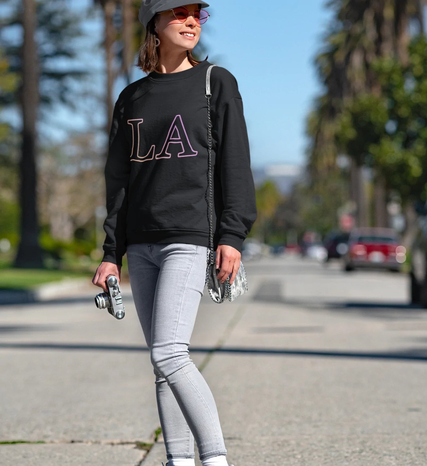Womens LA Gradient Logo Sweatshirt