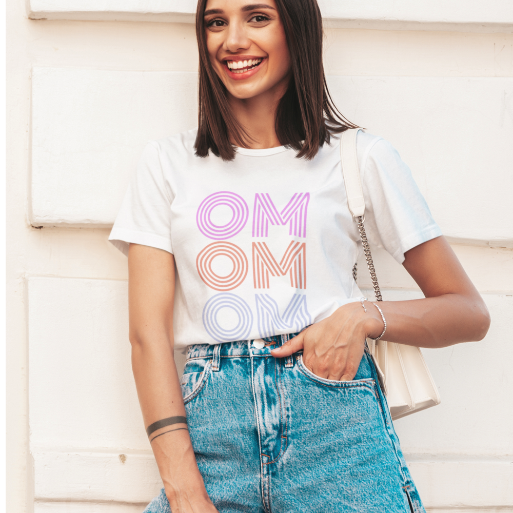 Womens OM Yoga Statement T