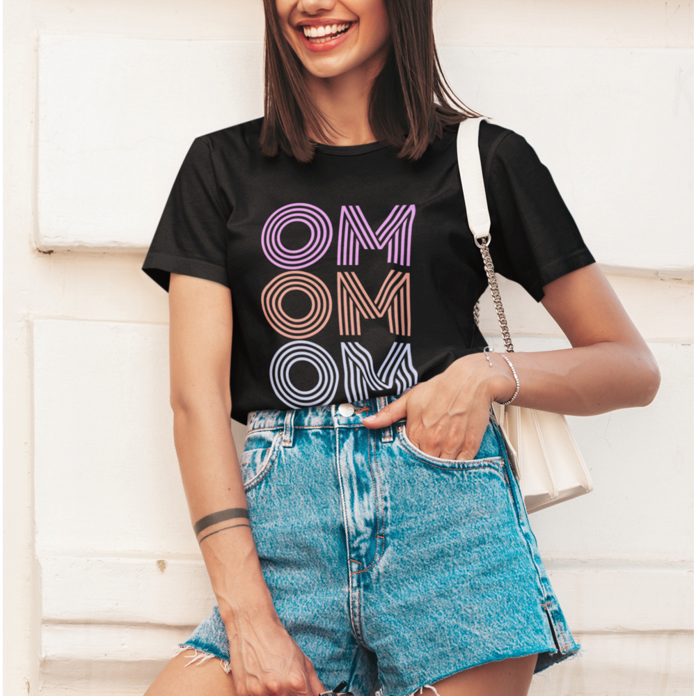 Womens OM Yoga Statement T