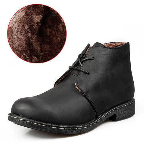 Mens Classic Casual Ankle Leather Boots