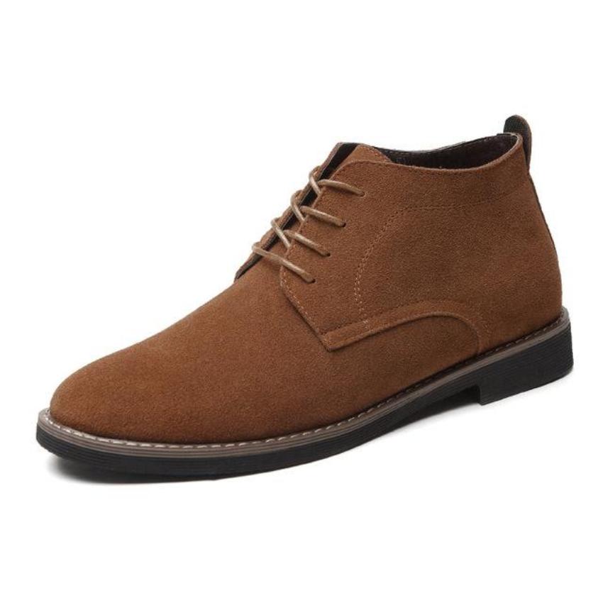 Mens Casual Lace up Suede Short Boots