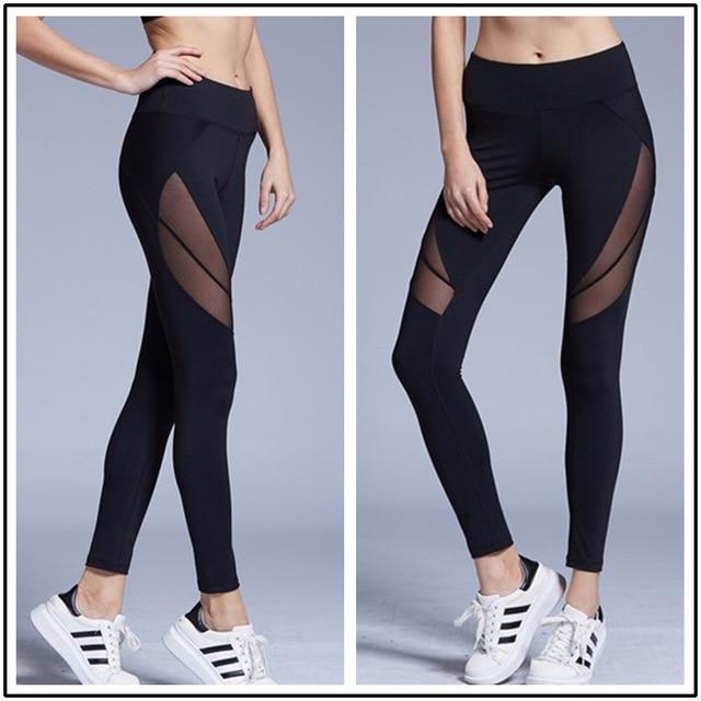 Yoga Leggins with Mesh Panels