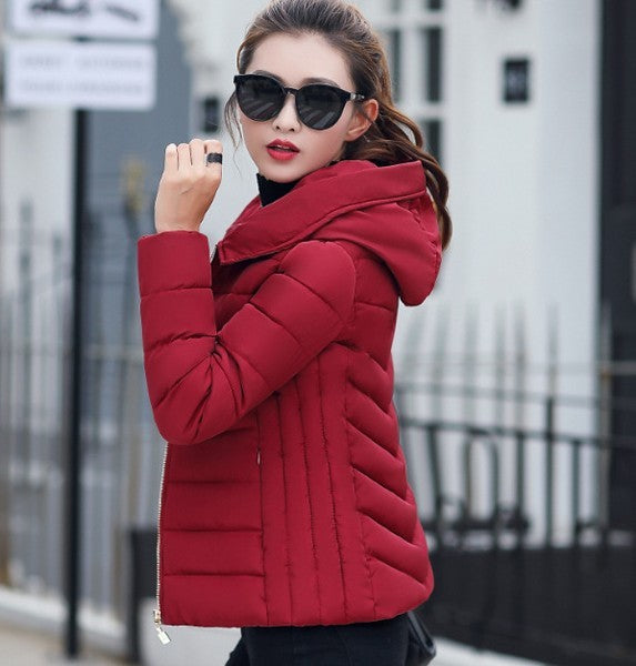 Womens Slim Fit Zip Up Hooded Jacket