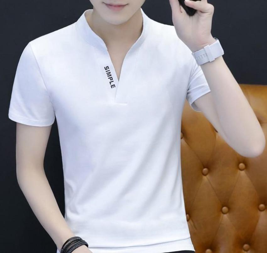 Mens Low Collar T-Shirt