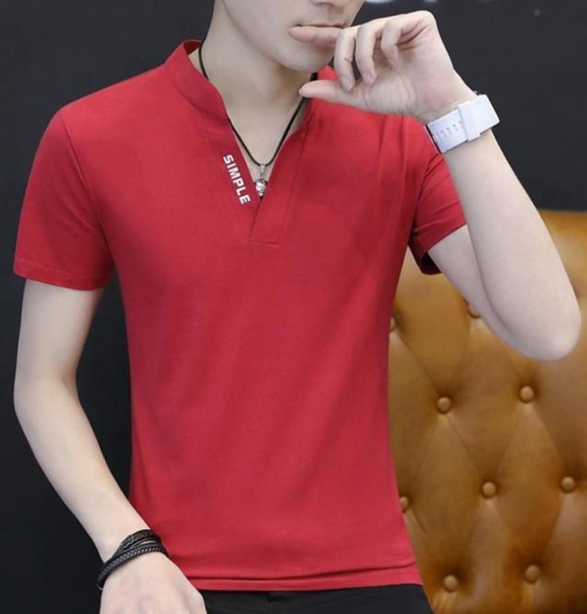 Mens Low Collar T-Shirt