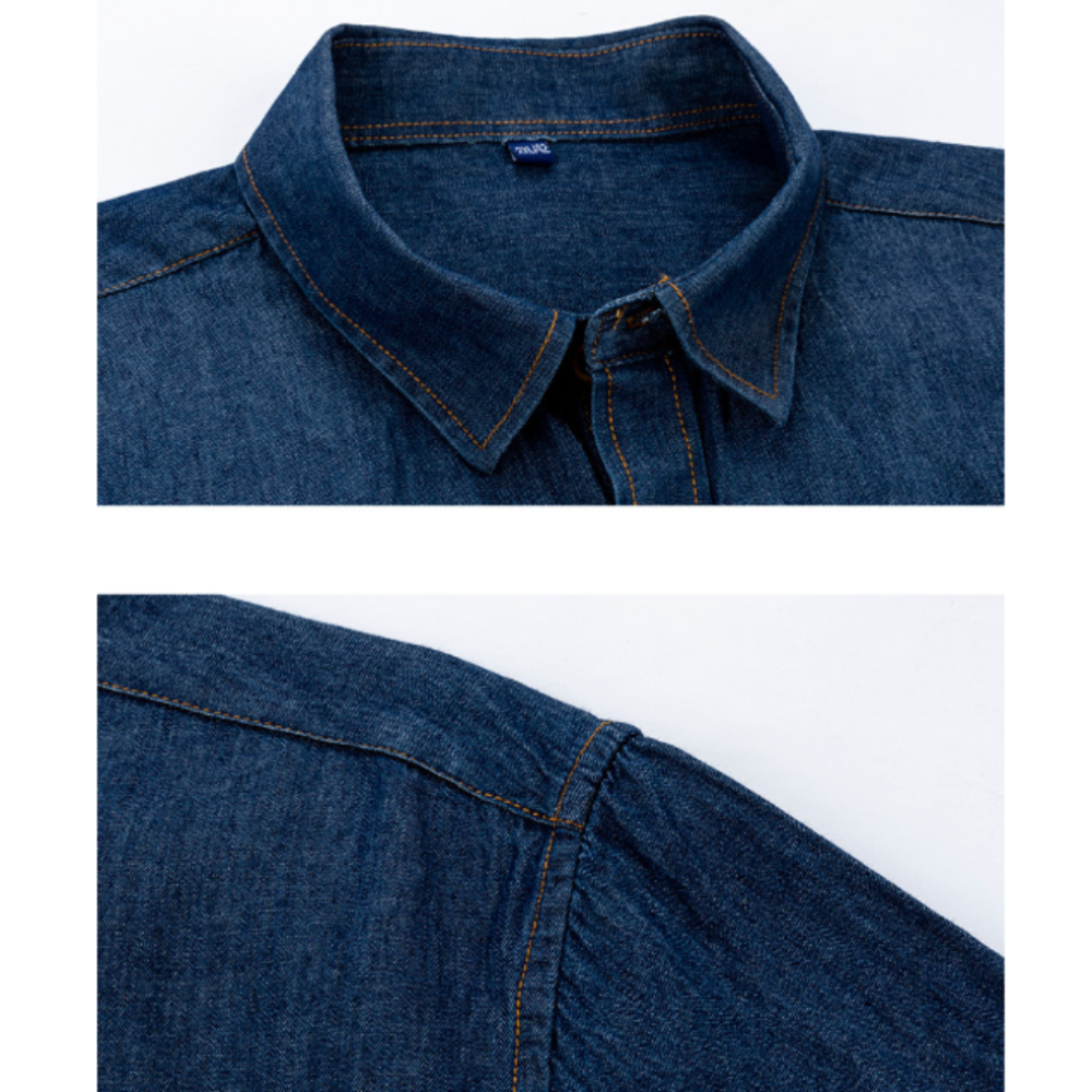 Mens Short Sleeve Denim Shirt