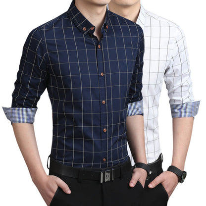 Mens Long Sleeve Checkered Shirt