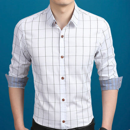 Mens Long Sleeve Checkered Shirt