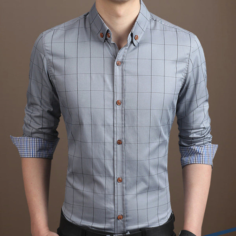 Mens Long Sleeve Checkered Shirt