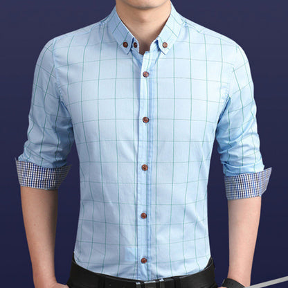 Mens Long Sleeve Checkered Shirt