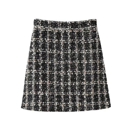 Womens Fall and Winter Plaid Skirt