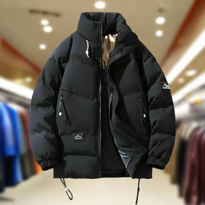 Mens Stand Collar Puffer Jacket