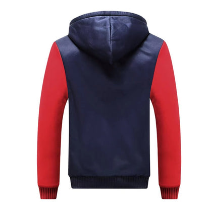 Mens Casual Hooded Jacket with Warm Lining