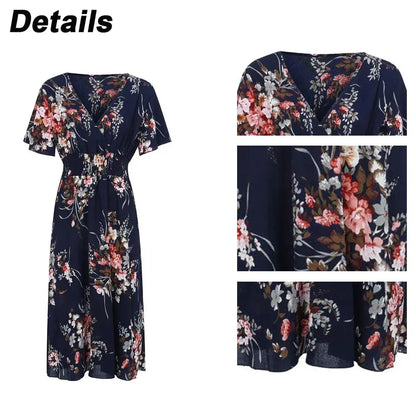 Womens Plus Size Floral Dress