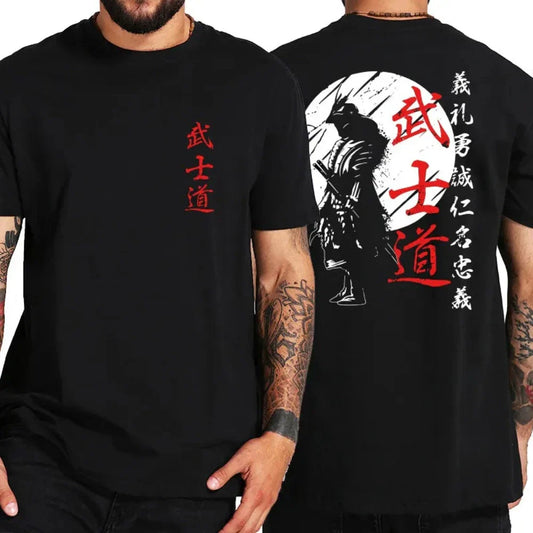 Mens Japanese Samurai Short Sleeve T shirt