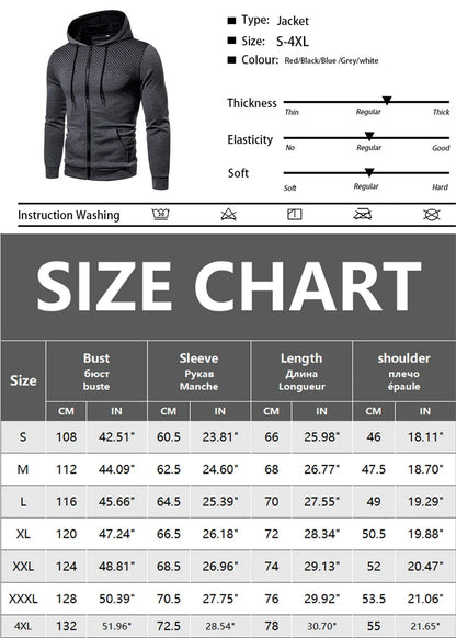 Mens Lightweight Zipped Up Hoodie