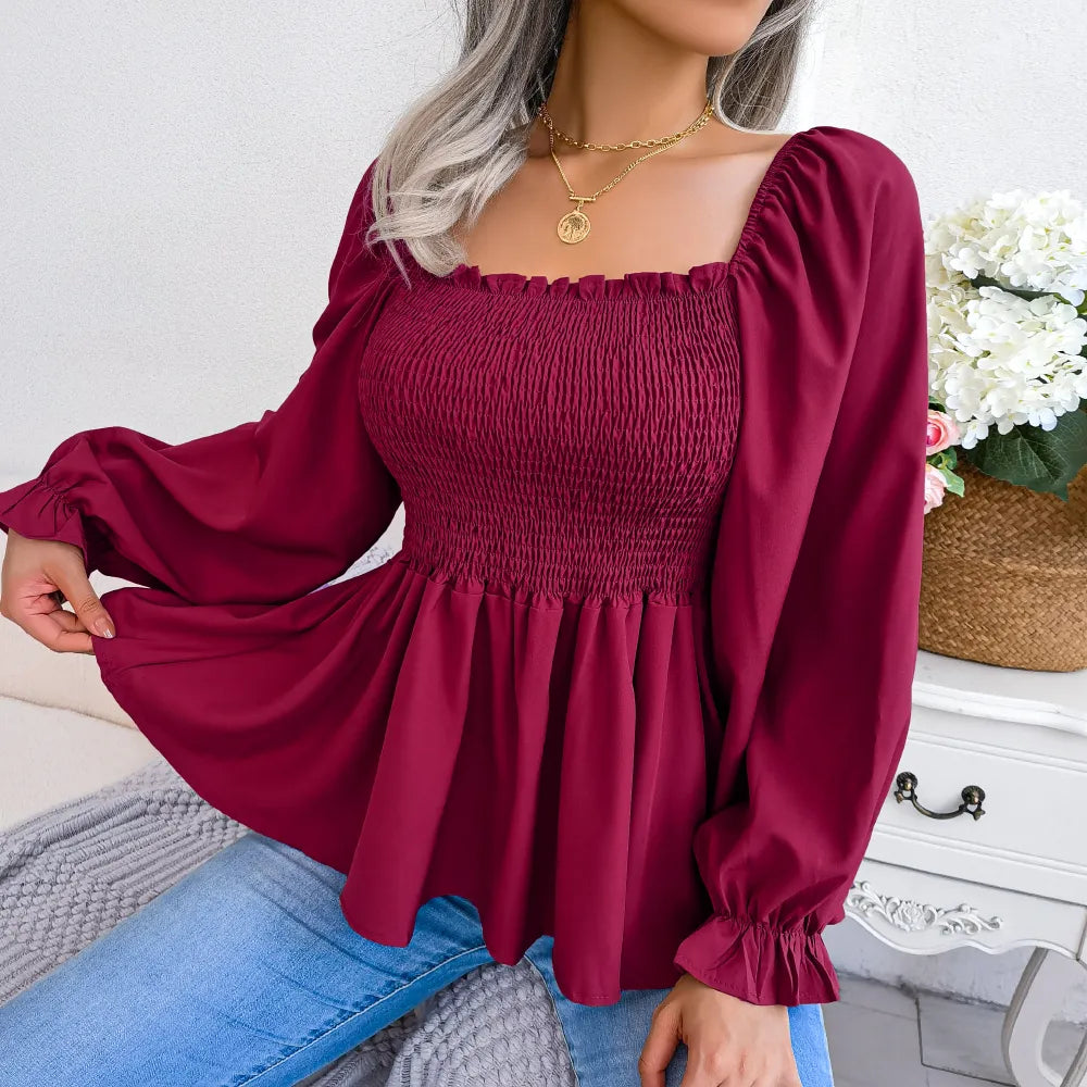 Womens Loose Fit Chiffon Blouse