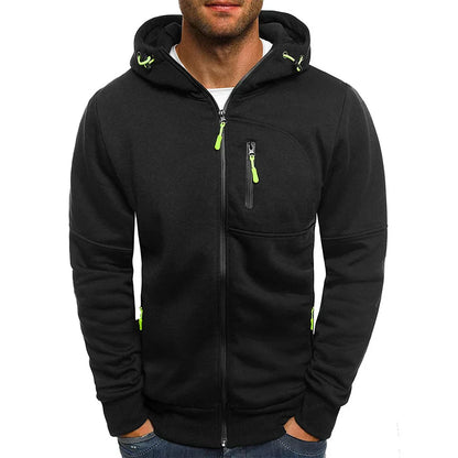 Mens LIghtweight Dual Zipper Hoodie