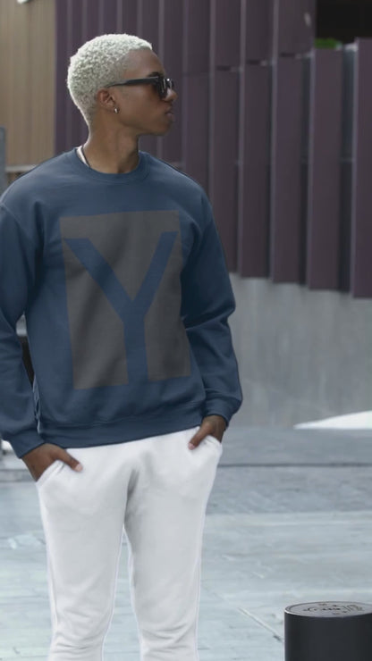 Mens Y Logo Crewneck Sweatshirt