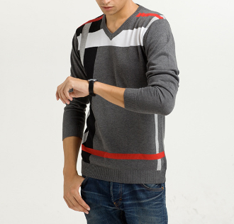 Mens Multi Stripe Sweater - AmtifyDirect