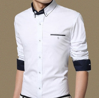 Mens Faux Double Collar Shirt - AmtifyDirect