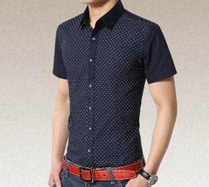Men's Short Sleeve Pattern Shirt - AmtifyDirect