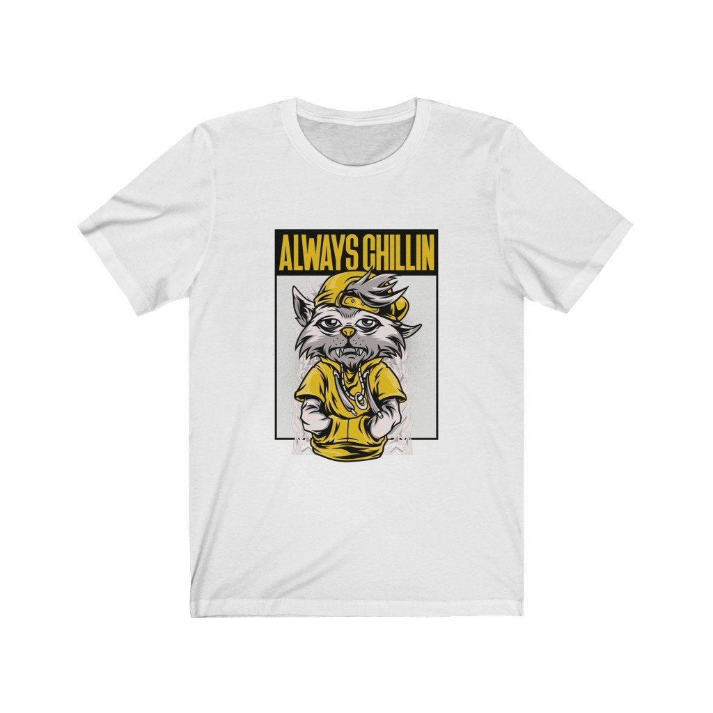 Mens Always Chillin Cat Graphic T-Shirt