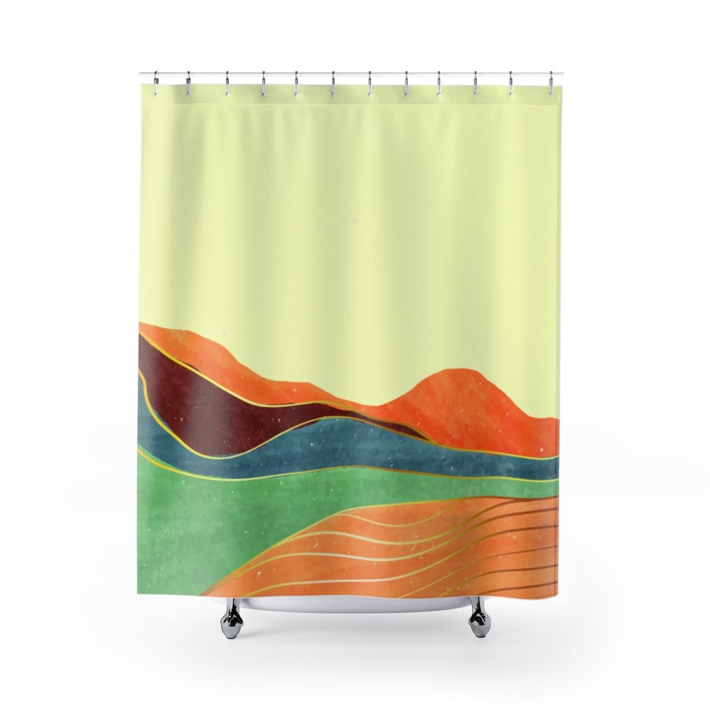 Yellow Toscana Landscape Shower Curtains