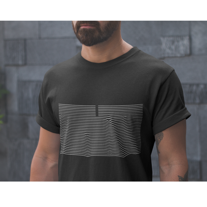 Mens T-Shirt with Lines with a Break