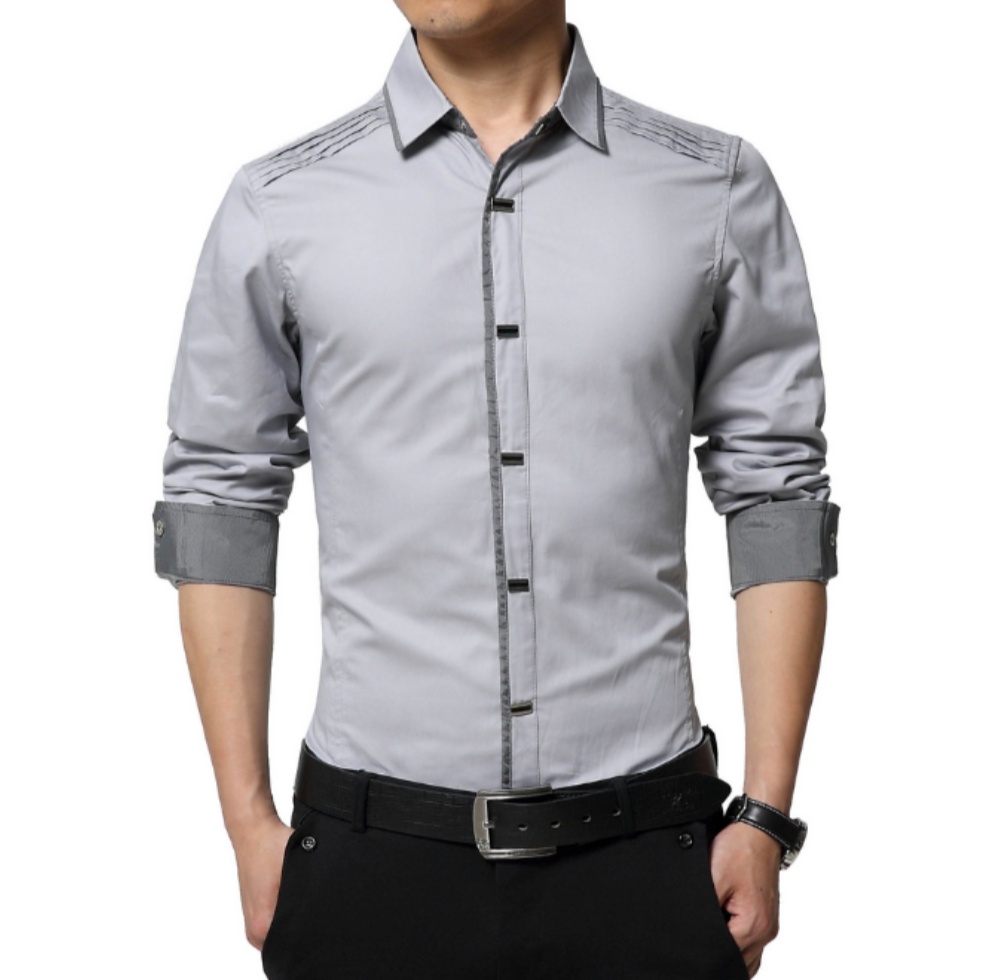 Mens Button Down Shirt with Snap Buttons