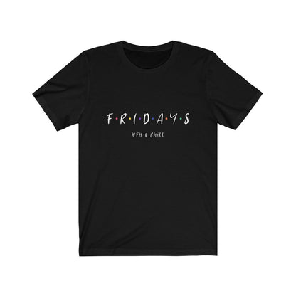 Womens Friday Work From Home & Chill Statement Tee