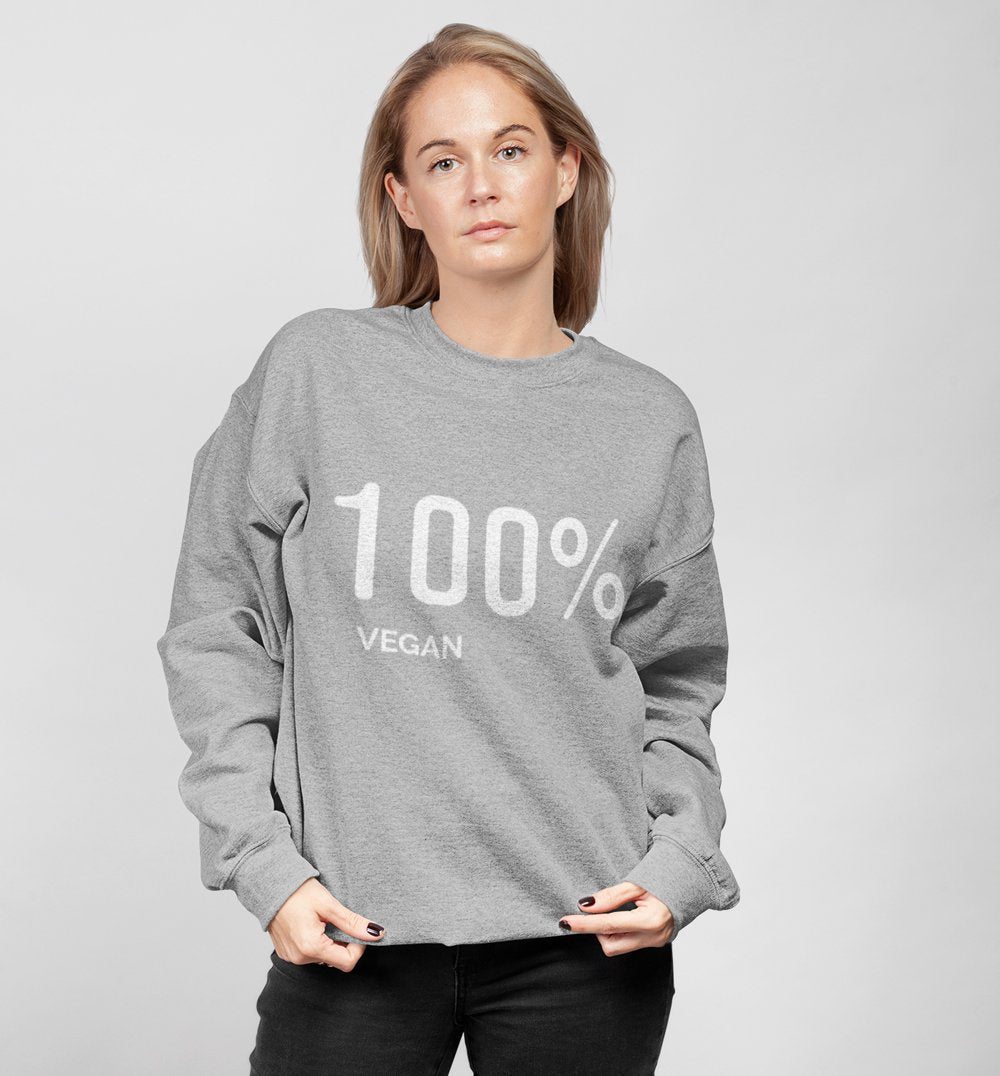 Womens 100% Vegan Statement Sweatshirt
