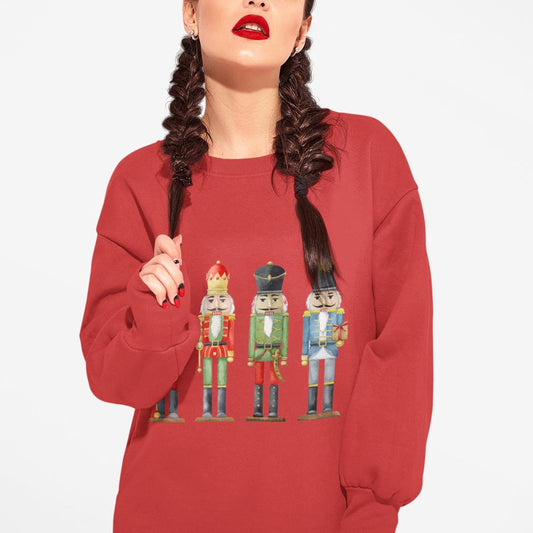 Womens Nutcracker Toy Soldiers Sweatshirt