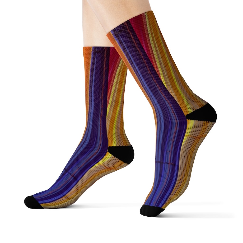 Colorful Striped Fun Novelty Socks