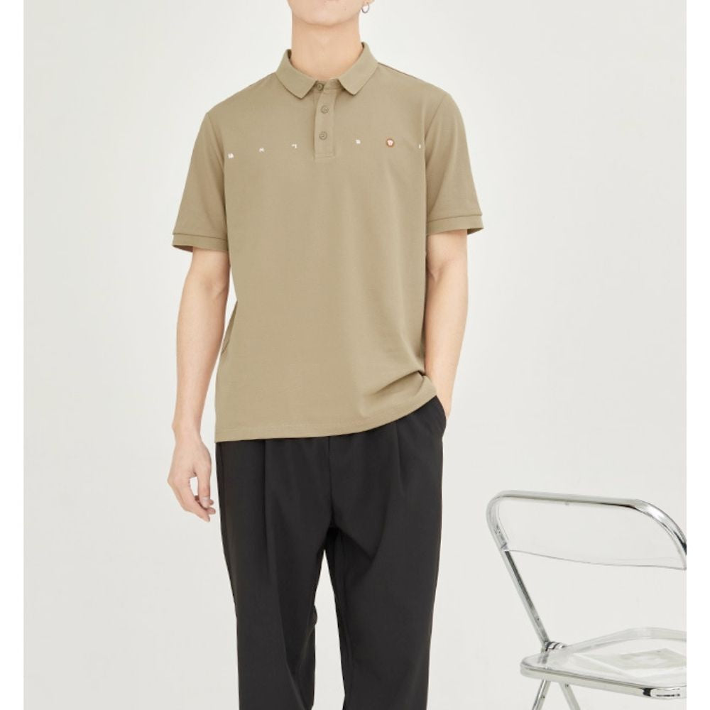 Mens Polo T-Shirt with Simple Logo's – Amtify