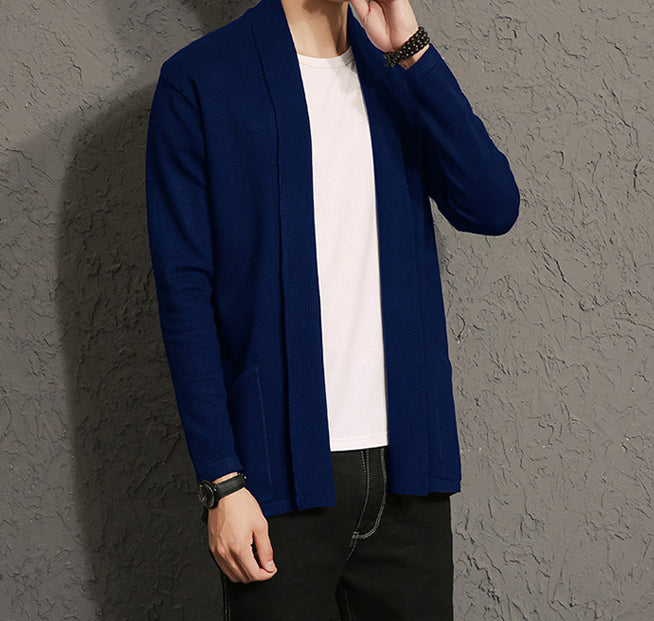 Mens cardigan open on sale front