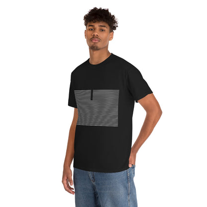 Mens T-Shirt with Lines with a Break